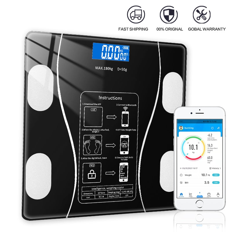  FITINDEX Wi-Fi Scale for Body Weight, Bluetooth Body
